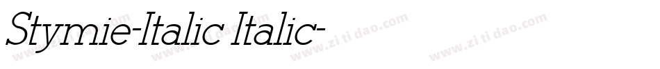 Stymie-Italic Italic字体转换